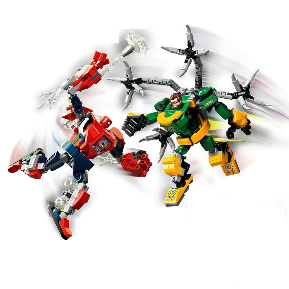 Model Kit Vs Action Figure - Superheroes Spider-Man VS Doctor Octopus Mech