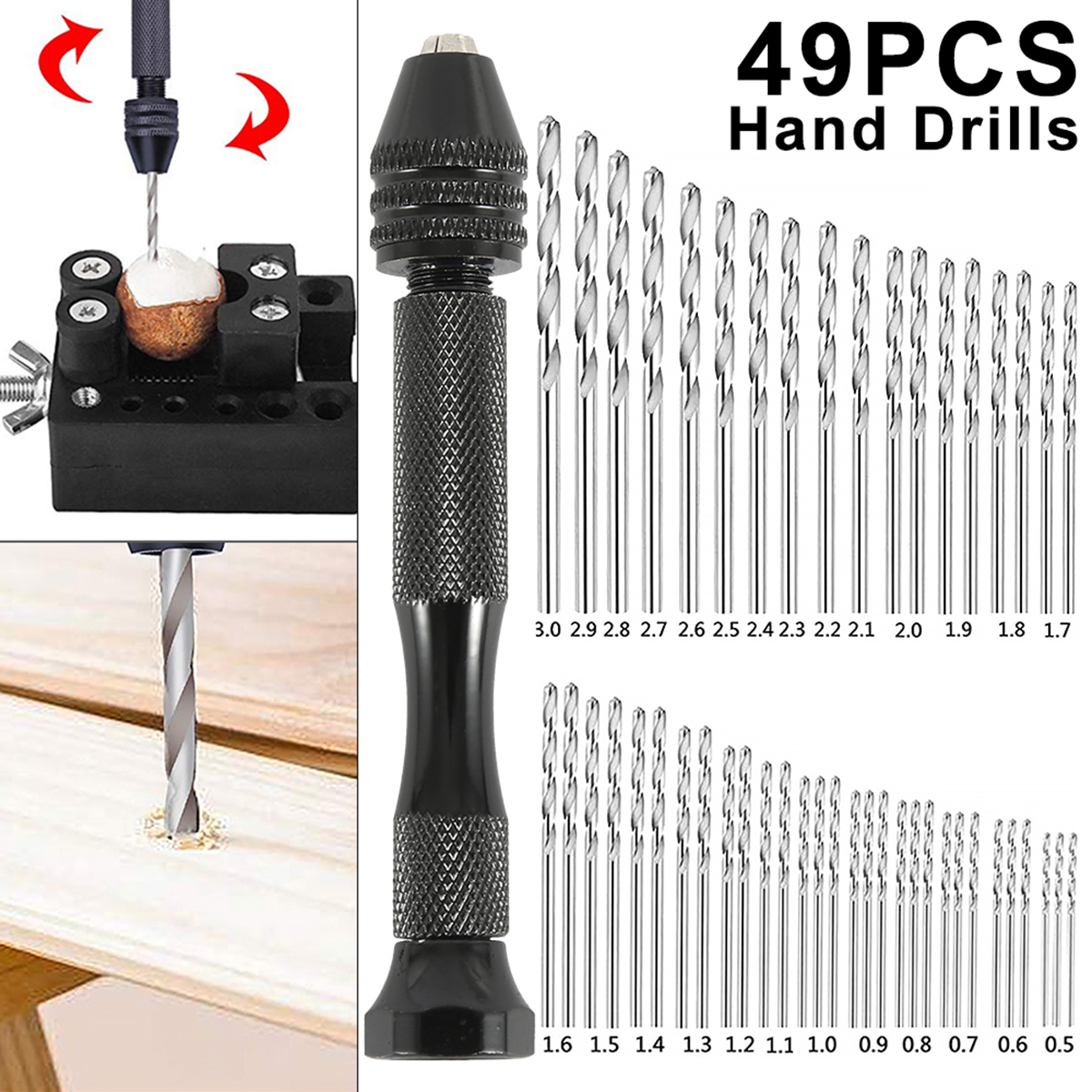 Pin Vice Micro - 49 Mini Pieces Precision Pin Vise