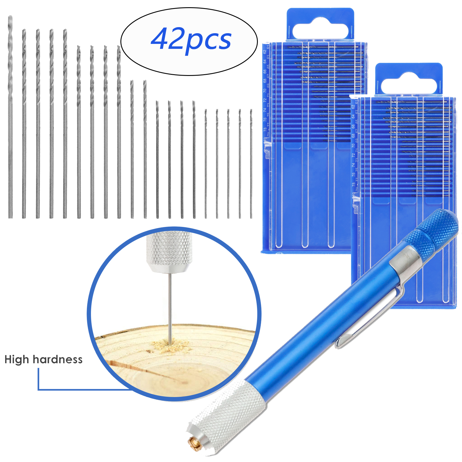 Pin Vice Micro - Mini Micro Drill Bit Set, HSS