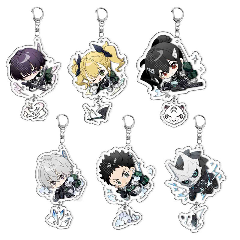 Model Kit Kaiju 8 - 6pcs Anime Kaiju No. 8 Keychain
