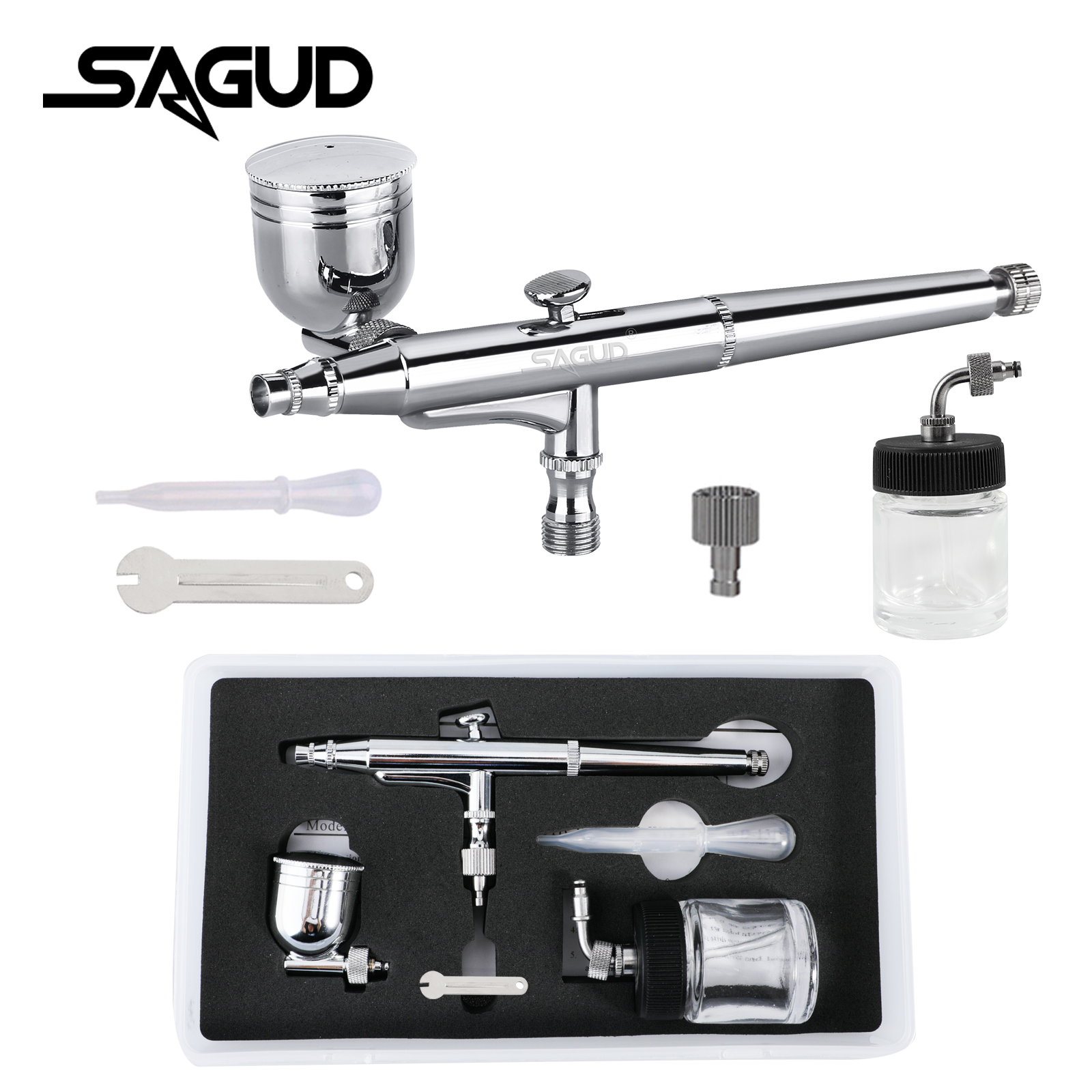 Model Kit Nippers - SAGUD 0.3mm Side Feed Airbrush Dual