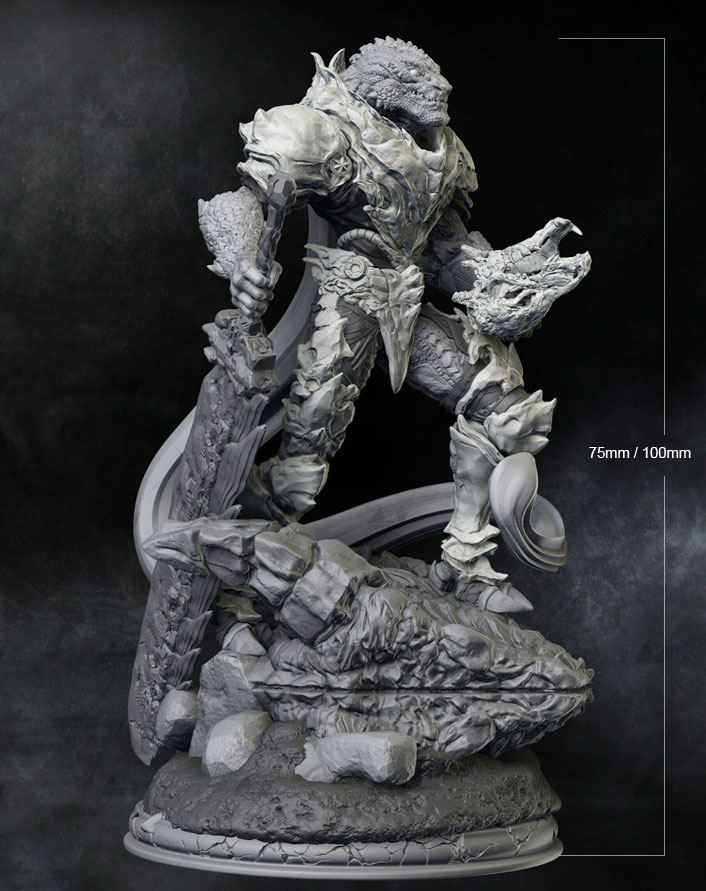 75mm / 100mm Resin Model Kits  - Model Kit Lizard avis et prix