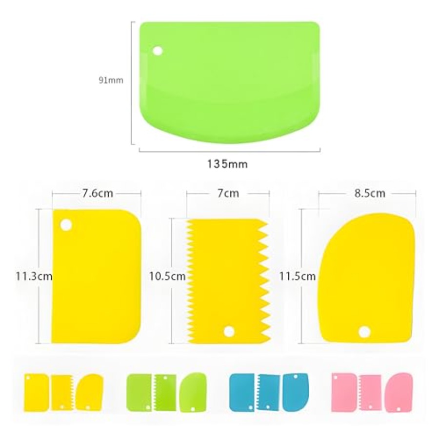 Cake Scraper Smoother Set and  - Model Kitchen Set Aluminium avis et prix