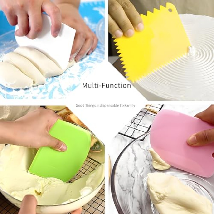 Cake Scraper Smoother Set and  - Model Kitchen Set Aluminium avis et prix
