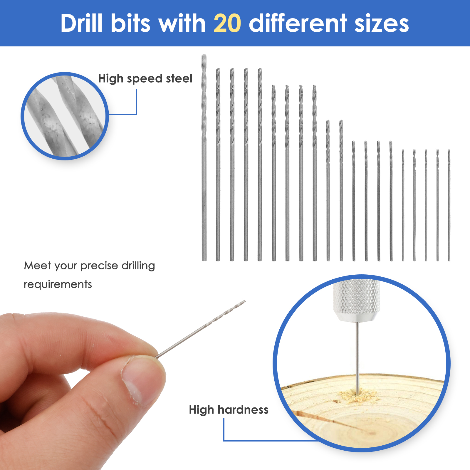Mini Micro Drill Bit Set, HSS  - Pin Vice Micro avis et prix