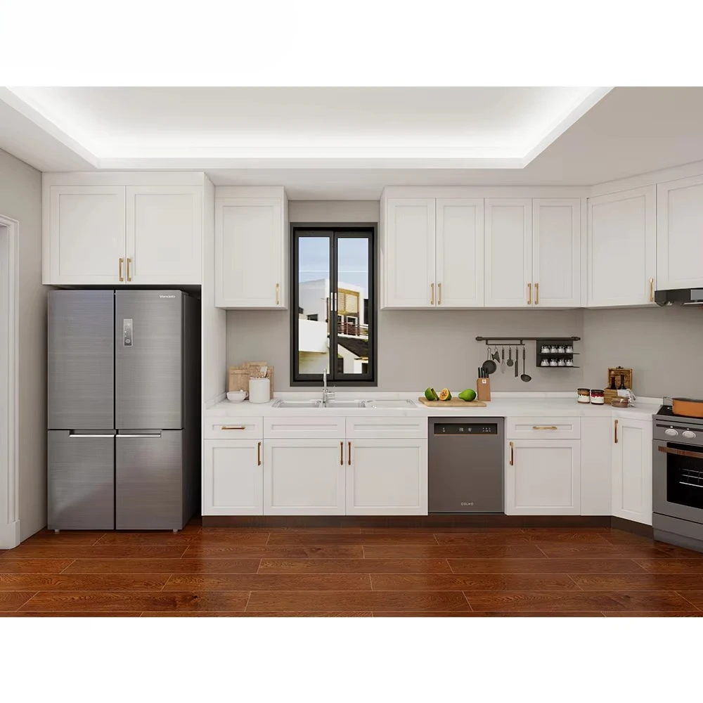 Full set of white cabinets mod - Model Kitchen Set Aluminium avis et prix