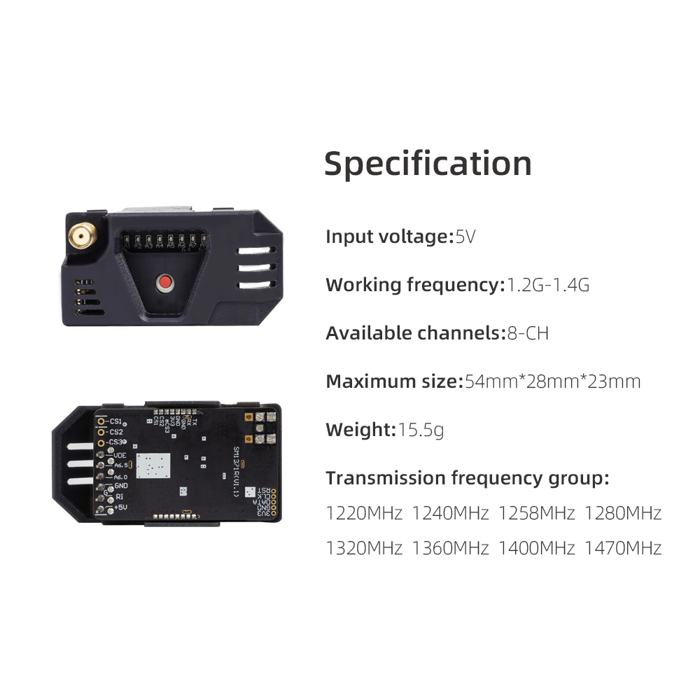 HGLRC 1.2G VRX Receiver Kit 8C - Model Kit Zeus avis et prix